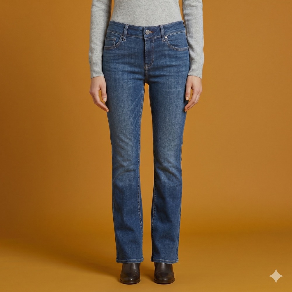 White House Black‎ Market The Boot Mid Rise Jeans Womens 0 Blue Denim EUC